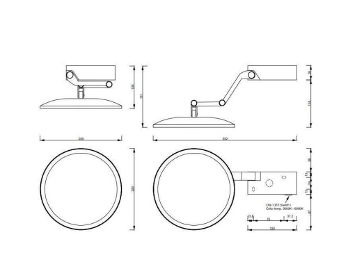 Decor Walther Club Vanity Plus Косметическое зеркало VISION, цвет: хром. 0123100