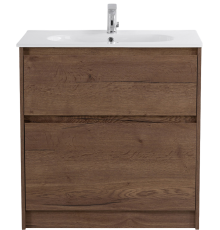 Тумба с раковиной BelBagno Kraft 80 напольная, rovere tabacco, раковина LOV-800-LVB