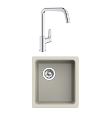 Комплект Мойка Rivelato Berkana BK-35 topazio + Смеситель Grohe Eurosmart