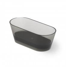 Dea Design Shadow Ванна 160х70х58см., отдельностоящая, Glasstek, прозрачная смола, цвет: Smoky Black R4. DD8606 1600 R4