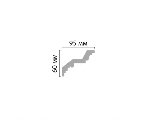 Плинтус потолочный гладкий DECOMASTER DP-374 (60*95*2400мм)