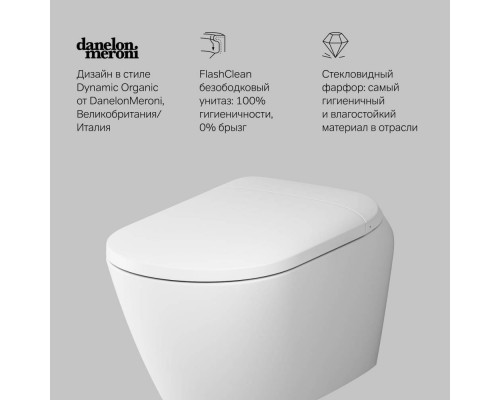 CCC301700SC Унитаз подвесной с интегрированным электронным биде TouchReel CCC301700SC Унитаз подвесной с интегрированным электронным биде TouchReel