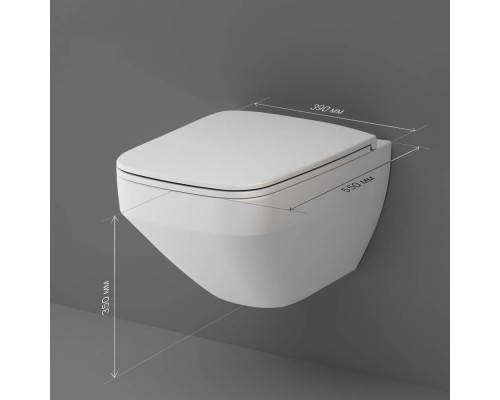 C50A1700MWSC Унитаз подвесной FlashClean с сиденьем микролифт, матовый C50A1700MWSC Унитаз подвесной FlashClean с сиденьем микролифт, матовый