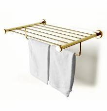 3SC Ribbon Полочка-решетка 50х35хh10см, с полотенцедержателем, цвет: oro opaco. RB99GO