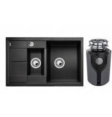 Комплект Мойка Blanco Metra 6 S Compact антрацит + Измельчитель KUCHENSTERN Muhle 353MU35