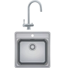 Комплект Мойка Franke Bell BCX 610-42 TL нержавеющая сталь + Смеситель Eos Clear Water нержавеющая сталь
