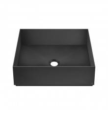 GESSI 316 Раковина 40x40 см., для установки на столешницу, без перелива, нержавеющая сталь, цвет: Black XL. 54605#299