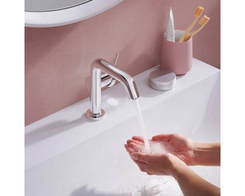 Hansgrohe Tecturis S Смеситель для раковины, 1 отв., с донным клапаном, цвет: хром. 73320000 Hansgrohe Tecturis S Смеситель для раковины, 1 отв., с донным клапаном, цвет: хром. 73320000