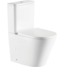 Унитаз-компакт WesnaArt Ray 104-RAY11 с микролифтом, безободковый, белый