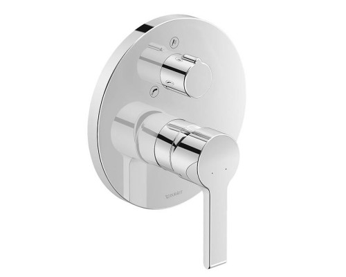 Duravit B.2 Смеситель для ванны, встраиваемый, с переключателем и перепускным клапаном, цвет: хром. GK0900000000,  B25210018010