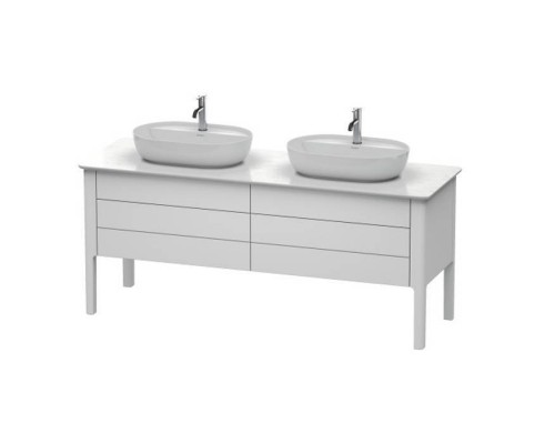 Duravit Luv База напольная 178.8x57х74.3см., с 2 выдв. ящиками, каменной столешницей и раковинами, цвет: белый матовый. LU9567B3636,  0379602300,  LU9467B1717