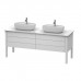 Duravit Luv База напольная 178.8x57х74.3см., с 2 выдв. ящиками, каменной столешницей и раковинами, цвет: белый матовый. LU9567B3636,  0379602300,  LU9467B1717