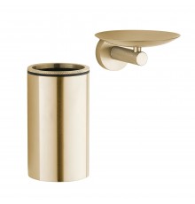 Набор Стакан Boheme Uno 10982-MG matt gold + Мыльница 10973-MG matt gold