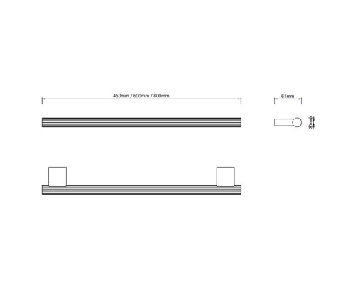 Decor Walther OF.LINE HTE45 Полотенцедержатель, подвесной, цвет: Mocca. 0670290