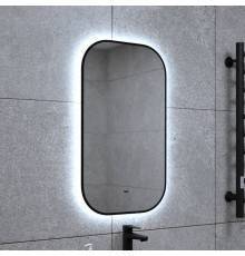 Зеркало Bauedge Black Rand 40х70 с подсветкой, сенсорное, черное