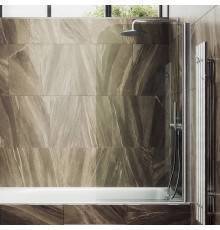 Шторка на ванну Maybahglass MGV-598-5 60x140, профиль матовый хром, стекло прозрачное