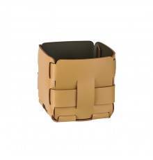 ADJ Корзинка Mini Bottega, 12x12xH13 см., цвет: горчичный/оливковый. 1013.40/55