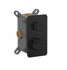 AQM8810MB Встр. термостат на 1 п. с регулировкой напора в комп. с внутр. частью, черный матовый AQM8810MB