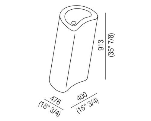 Agape Lito Раковина 40x47.6x91.3 см, с 1 отв., цвет: мрамор. ACER0732R *1