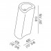 Agape Lito Раковина 40x47.6x91.3 см, с 1 отв., цвет: мрамор. ACER0732R *1