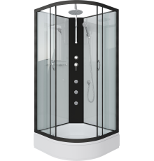 Душевая кабина Niagara Classic NG-6703-14BKTG 80x80 см, без крыши, с гидромассажем и тропическим душем