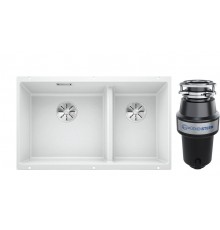 Комплект Мойка Blanco Subline 430/270-U белая + Измельчитель KUCHENSTERN Muhle 351MU35
