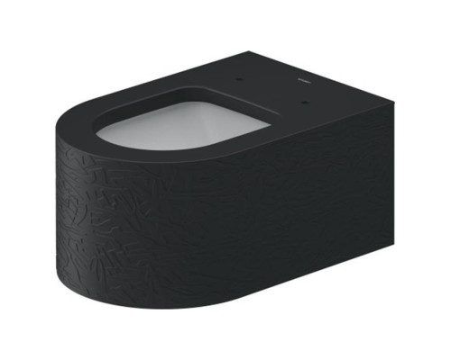 Duravit Millio Унитаз подвесной, 37х57см.,  декор Pattern, крепление в компл., цвет: темно-серый матовый. 250609FE