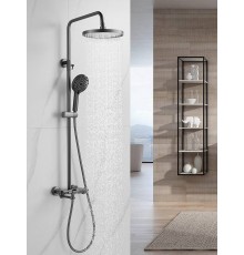 Душевая система Shevanik S4726T, оружейная сталь