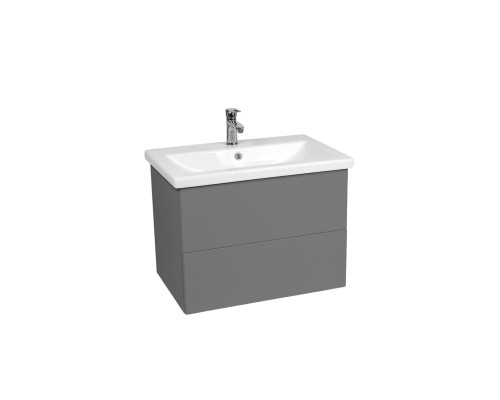 Тумба с раковиной VIANT София 60 подвесная, с ящиками, графит