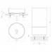 Gessi 316 Раковина 40x90 см, без отв., напольная, отдельностоящая, с сифоном, слив в пол, цвет: Warm bronze brushed PVD. 54601#726,  54603#850