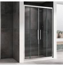 Душевая дверь в нишу Abber Schwarzer Diamant AG33160H 160 см, профиль хром, стекло прозрачное