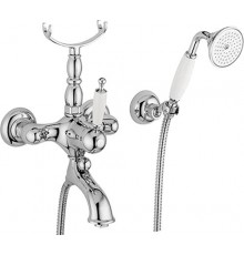 OXFORD См-ль для ванны многокоманд. (ручка белая) хром BN.OXF-6302CR BN.OXF-6302CR