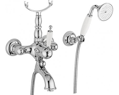 OXFORD См-ль для ванны многокоманд. (ручка белая) хром BN.OXF-6302CR BN.OXF-6302CR