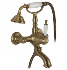 OXFORD См-ль для ванны монокоманд. (ручка белая) бронза BN.OXF-6302BR BN.OXF-6302BR