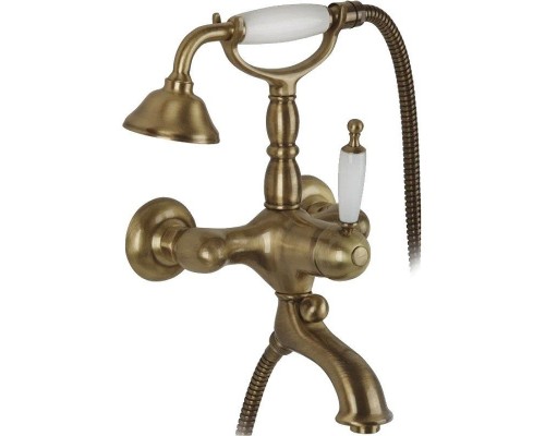 OXFORD См-ль для ванны монокоманд. (ручка белая) бронза BN.OXF-6302BR BN.OXF-6302BR