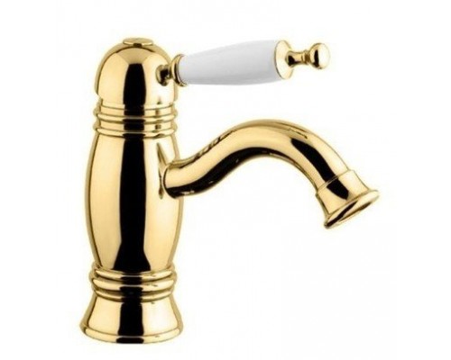 OXFORD См-ль для раковины монокоманд. (ручка белая) золото BN.OXF-6319BBIDO BN.OXF-6319BBIDO