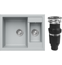 Комплект Мойка кухонная Tolero Classic R-109 платина + Измельчитель Bone Crusher BC 610-AS