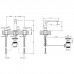 Gessi Emporio Via manzoni Смеситель для раковины, на 3 отв, донный клапан, цвет: Black XL. 38612#299