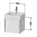 Duravit XViu Тумба подвесная 48.4x45.4x39.7см, с раковиной, 1 ящик, цвет: walnut dark/черный матовый. 2350500000,  XV42330B221