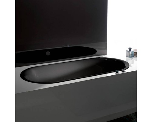 BetteLux Oval Ванна встраиваемая овальная с шумоизоляцией 180x80x45 см, цвет: черный матовый 035. B23-1500,  3466-035