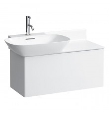 Laufen INO Тумба подвесная 77х35х35см, с раковиной (полка справа), с 1 выдвижным ящиком, цвет: белый матовый. 4.2540.1.030.170.1,  8.1330.2.000.104.1