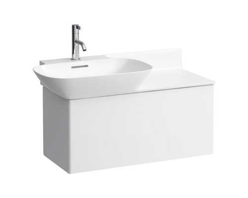 Laufen INO Тумба подвесная 77х35х35см, с раковиной (полка справа), с 1 выдвижным ящиком, цвет: белый матовый. 4.2540.1.030.170.1,  8.1330.2.000.104.1