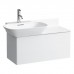 Laufen INO Тумба подвесная 77х35х35см, с раковиной (полка справа), с 1 выдвижным ящиком, цвет: белый матовый. 4.2540.1.030.170.1,  8.1330.2.000.104.1