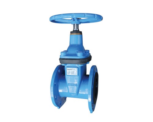 Задвижка с обрезиненным клином Tecofi VOC4241C-00 Ду100, короткий корпус F4 со штурвалом и невыдвижным штоком, сталь PN10/16. VOC4241C-00EP0100