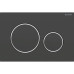 Geberit Sigma20 Клавиша для двойного смыва, круглая, цвет: черный матовый/хром. 115.882.14.1
