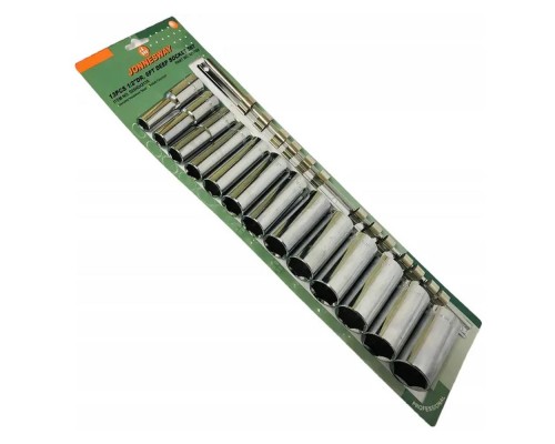 Набор головок торцевых глубоких MAXI-DRIVE 1/2"DR на держателе, SAE7/16--1-1/4", 13 предметов