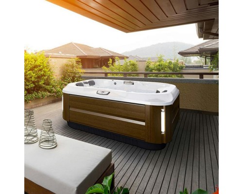 Jacuzzi J315 Минибассейн 193х168х81см, отдельностоящий, без стерео-системы, панель Modern Hardwood, цвет акрила: Platinum. ZA12ZD0EW4T
