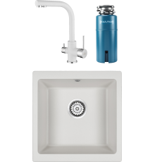 Комплект Мойка Paulmark Brilon PM104546-WH белый