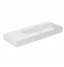 Azzurra Elegance Squared Раковина подвесная/накладная, 122x46xH12,5 см, левая, 1 отв., цвет: Bianco lucido. ELLP12246LQM*1