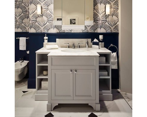 DevonDevon Flair Тумба под раковину 128х102см., со столешницей из мрамора Calacatta Borghini и раковиной White50, цвет: Off White. FLAIROFCAL DevonDevon Flair Тумба под раковину 128х102см., со столешницей из мрамора Calacatta Borghini и раковиной White50, цвет: Off White. FLAIROFCAL